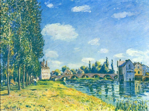 Мост в Море-сюр-Луан Летом. 1888г. 55x73cm