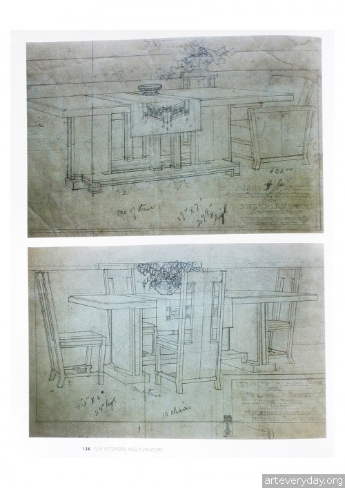 9 | Фрэнк Ллойд Райт - Frank Lloyd Wright. Интерьеры и мебель | ARTeveryday.org