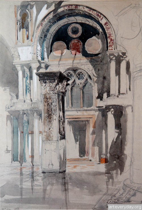 3 | John Ruskin - Джон Рескин. Архитектура в акварели | ARTeveryday.org
