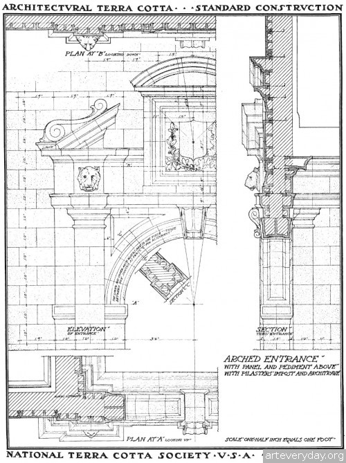 6 | Архитектурная терракота. Чертежи фасадов и деталей | ARTeveryday.org