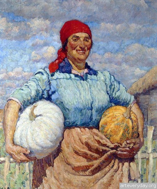 Колхозница с тыквами. 1930 г.